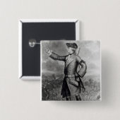 Generaal James Wolfe Vierkante Button 5,1 Cm (Voorkant /achterkant)