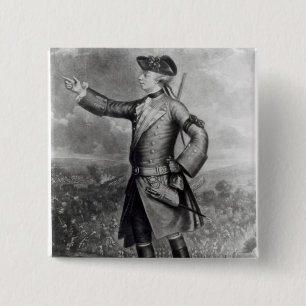 Generaal James Wolfe Vierkante Button 5,1 Cm