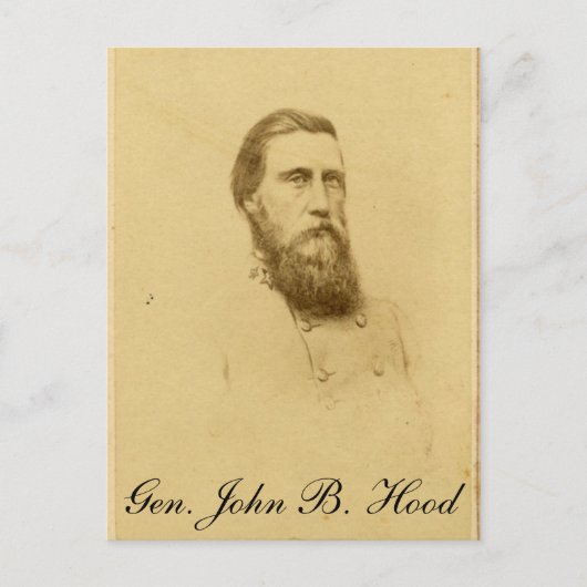 Generaal John Bell Hood Briefkaart (Voorkant)