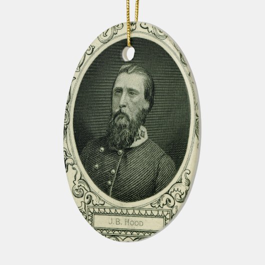 Generaal John Bell Hood Keramisch Ornament (Links)