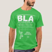 Generaal José Antonio Anzoátegui Airport BLA TShri T-shirt (Voorkant)