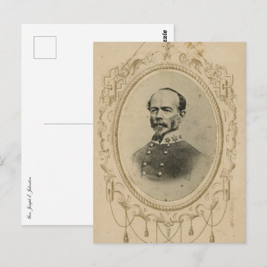 Generaal Joseph E. Johnston Briefkaart (Voorkant / Achterkant)