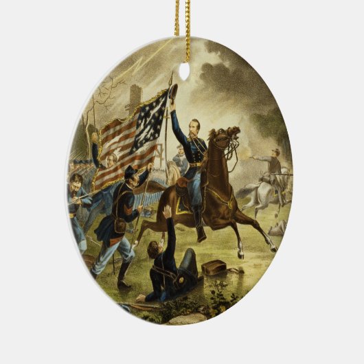 Generaal Kearny's Charge in de strijd tegen Chanti Keramisch Ornament (Rechts)