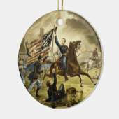 Generaal Kearny's Charge in de strijd tegen Chanti Keramisch Ornament (Links)