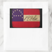 Generaal Lee Hoofdkwartier Vlag met handtekening Rechthoekige Sticker (Tas)