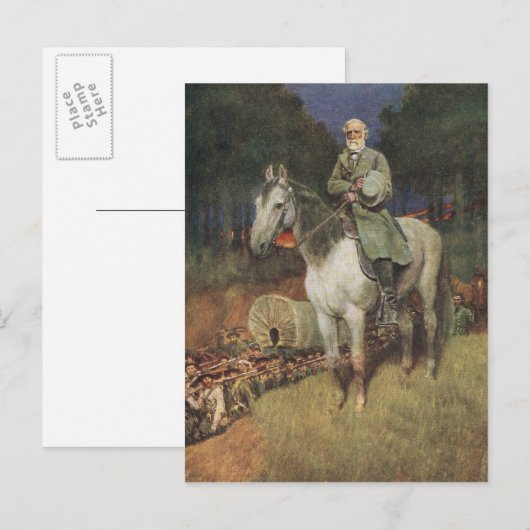 Generaal Lee over zijn beroemde oplader, 'Traveler Briefkaart (Voorkant / Achterkant)