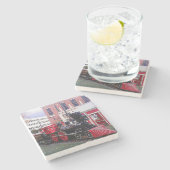 Generaal Loco Marietta, Ga. Marble Stone Onderzett Stenen Onderzetter (Zijkant)