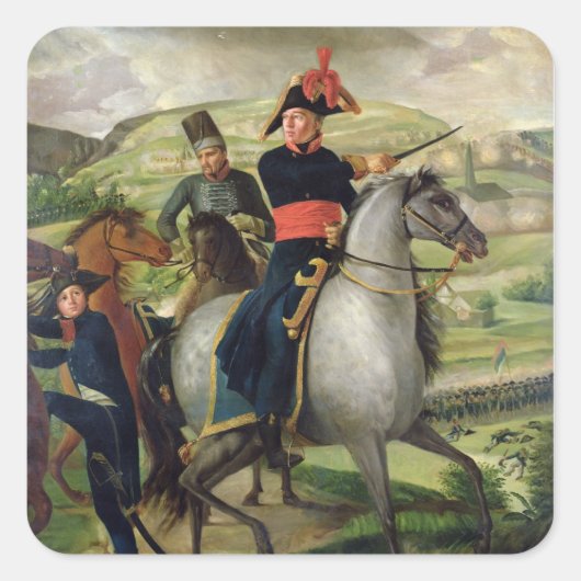 Generaal Louis Marie Turreau de Garambouville Vierkante Sticker (Voorkant)