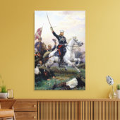 Generaal M.D. Skobelev in het Russisch-Turks Canvas Afdruk (Insitu (Woonkamer))