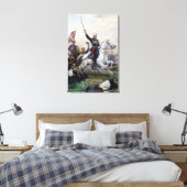 Generaal M.D. Skobelev in het Russisch-Turks Canvas Afdruk (Insitu (Slaapkamer))