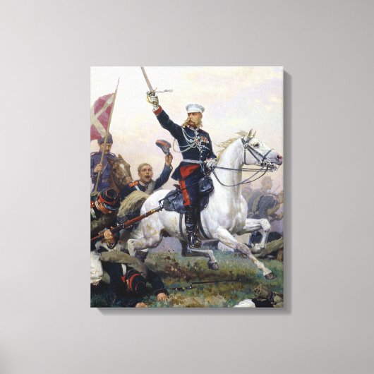 Generaal M.D. Skobelev in het Russisch-Turks Canvas Afdruk (Voorkant)