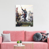 Generaal M.D. Skobelev in het Russisch-Turks Canvas Afdruk (Insitu (Woonkamer))