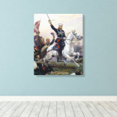 Generaal M.D. Skobelev in het Russisch-Turks Canvas Afdruk (Insitu (Houten vloer))