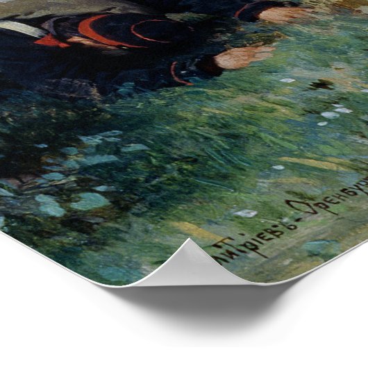 Generaal M.D. Skobelev in het Russisch-Turks Poster (Hoek)