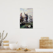 Generaal M.D. Skobelev in het Russisch-Turks Poster (Keuken)