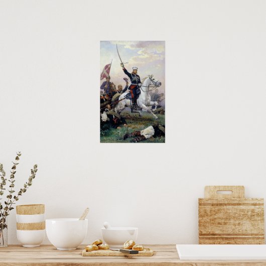 Generaal M.D. Skobelev in het Russisch-Turks Poster (Keuken)