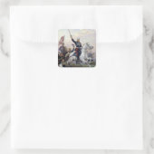 Generaal M.D. Skobelev in het Russisch-Turks Vierkante Sticker (Tas)