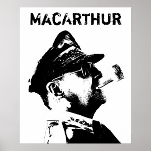 Generaal MacArthur — Amerikaanse Oorlogshond Poster