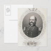 Generaal-majoor Ambrose Everett Burnside Briefkaart (Voorkant / Achterkant)