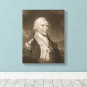 Generaal-majoor Arthur St. Clair, gegraveerd door Canvas Afdruk (Insitu (Houten vloer))