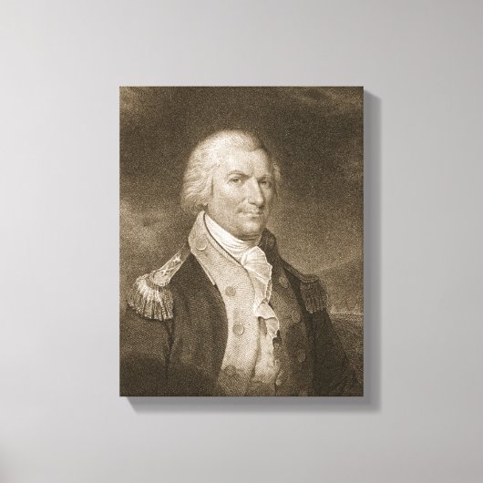 Generaal-majoor Arthur St. Clair, gegraveerd door Canvas Afdruk (Voorkant)