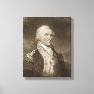 Generaal-majoor Arthur St. Clair, gegraveerd door Canvas Afdruk