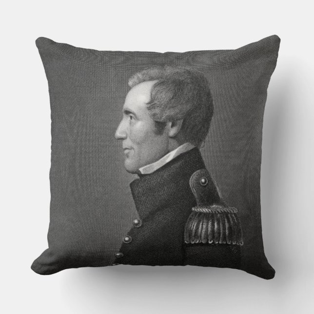 Generaal-majoor Edmund Pendleton Gaines (1777-1849 Kussen (Voorkant)
