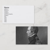 Generaal-majoor Edmund Pendleton Gaines (1777-1849 Visitekaartje (Voorkant / Achterkant)