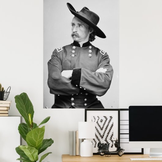 Generaal-majoor George Armstrong Custer 1865 Poster (Thuiskantoor)