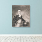 Generaal-majoor Henry Knox (1750-1806), gegraveerd Canvas Afdruk (Insitu (Houten vloer))
