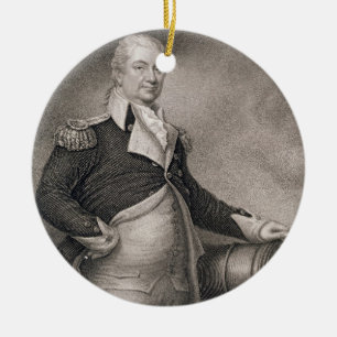 Generaal-majoor Henry Knox (1750-1806), gegraveerd Keramisch Ornament