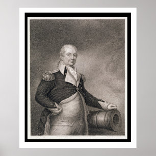 Generaal-majoor Henry Knox (1750-1806), gegraveerd Poster