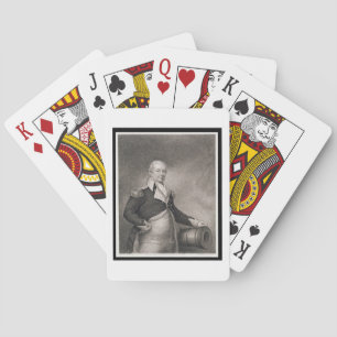 Generaal-majoor Henry Knox (1750-1806) gegraveerd  Speelkaarten