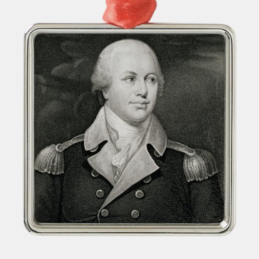 Generaal-majoor Nathaniel Greene (1742-86), gegrav Metalen Ornament (Voorkant)