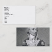 Generaal-majoor Thomas Sumter (1734-1832), gegrave Visitekaartje (Voorkant / Achterkant)