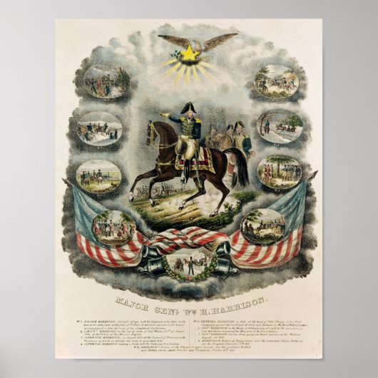 Generaal-majoor William Henry Harrison, c.1813 Poster (Voorkant)