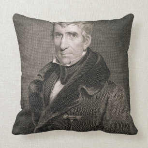 Generaal-majoor William Henry Harrison, gegraveerd Kussen