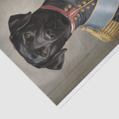 Generaal Murphy, Black Lab in militair uniform Tissuepapier (Detail)