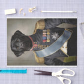 Generaal Murphy, Black Lab in militair uniform Tissuepapier (Craft)