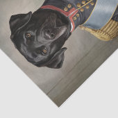 Generaal Murphy, Black Lab in militair uniform Tissuepapier (Detail)