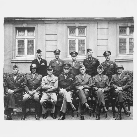 GENERAAL OF WORLD WAR II FLEECE DEKEN (Voorkant (Horizontaal))