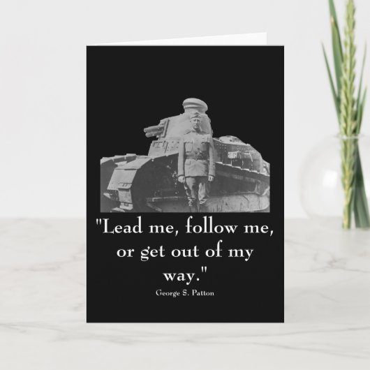 Generaal Patton en citaat Kaart (Voorkant)