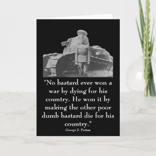 Generaal Patton en citaat Kaart