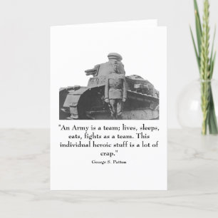 Generaal Patton en citaat Kaart