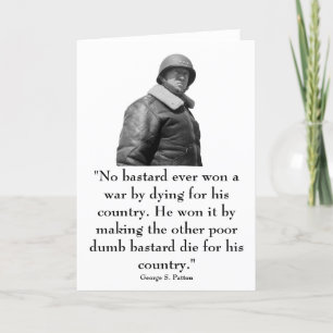 Generaal Patton en citaat Kaart