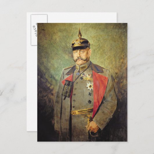 Generaal Paul von Hindenburg, c.1916 Briefkaart (Voorkant / Achterkant)