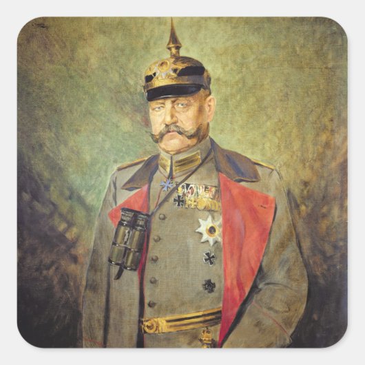 Generaal Paul von Hindenburg, c.1916 Vierkante Sticker (Voorkant)