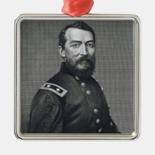 Generaal Philip Sheridan, gegraveerd van een fotog Metalen Ornament