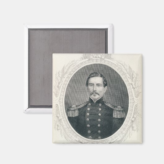 Generaal Pierre Gustave Toutant Beauregard Magneet (Voorkant / Achterkant)