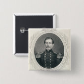 Generaal Pierre Gustave Toutant Beauregard Vierkante Button 5,1 Cm (Voorkant /achterkant)